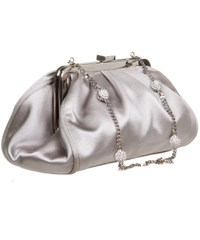 Dolce & Gabbana Satin Crystal Chain Evening Bag