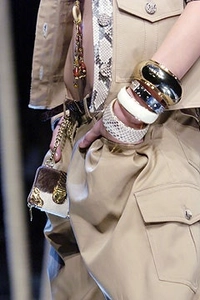 SS 2005 Dolce & Gabbana Runway Python Bangle Bracelet