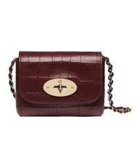 Mulberry Oxblood 'Mini Lily' Deep Embossed Croc Print