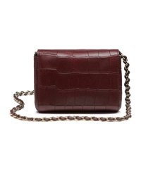 Mulberry Oxblood 'Mini Lily' Deep Embossed Croc Print