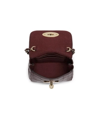 Mulberry Oxblood 'Mini Lily' Deep Embossed Croc Print