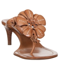 Bally Floral-appliqué Leather Thong Sandals
