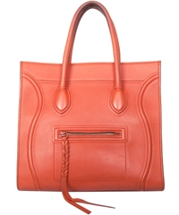 Céline Medium Luggage Phantom Bag in Orange Bullhide Calfskin