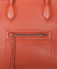 Céline Medium Luggage Phantom Bag in Orange Bullhide Calfskin
