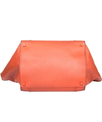 Céline Medium Luggage Phantom Bag in Orange Bullhide Calfskin