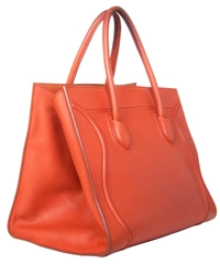 Céline Medium Luggage Phantom Bag in Orange Bullhide Calfskin
