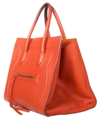 Céline Medium Luggage Phantom Bag in Orange Bullhide Calfskin
