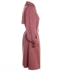 Alexander McQueen Red Houndstooth Trenchcoat