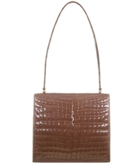 Vintage Beige Crocodile Shoulder Bag