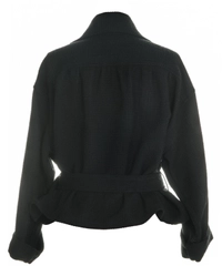 SS 2014 Dries Van Noten Runway Black Belted Jacket
