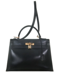 Hermès Kelly 32 Sellier Black Box GHW