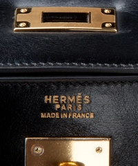 Hermès Kelly 32 Sellier Black Box GHW