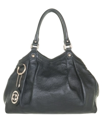 Gucci Black Guccissima Leather Sukey Tote Bag Medium