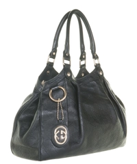 Gucci Black Guccissima Leather Sukey Tote Bag Medium
