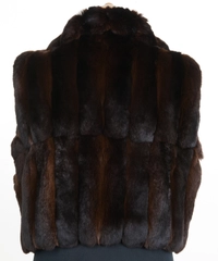 FW 2005 Roberto Cavalli Runway Chinchilla Fur Brown Sleeveless Jacket