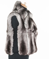 Roberto Cavalli Chinchilla Fur Grey Sleeveless Jacket