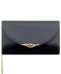 Cartier Navy Blue Leather Shoulder Bag