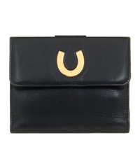 Vintage Gucci Navy Blue Leather Bifold Wallet