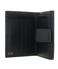 Vintage Gucci Navy Blue Leather Bifold Wallet