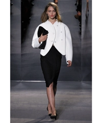 FW 2013 Proenza Schouler Runway White Boxy Bouclé Jacket