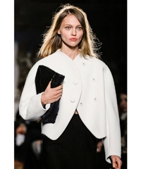 FW 2013 Proenza Schouler Runway White Boxy Bouclé Jacket