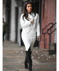 FW 2013 Proenza Schouler Runway White Boxy Bouclé Jacket