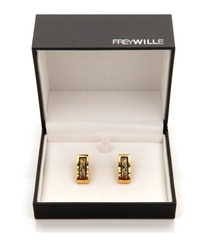 Frey Wille Hommage à Alphonse Mucha Fire Enamel Gold Plated Creole Earrings