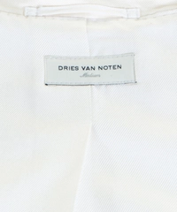 Dries van Noten Ivoorwit Zijden Jas
