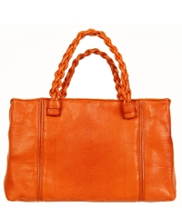 Bottega Veneta Orange Lizard Handbag