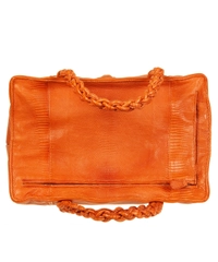 Bottega Veneta Orange Lizard Handbag