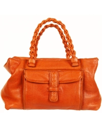 Bottega Veneta Orange Lizard Handbag