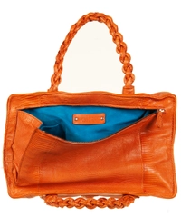 Bottega Veneta Orange Lizard Handbag