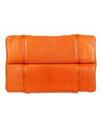 Bottega Veneta Orange Lizard Handbag