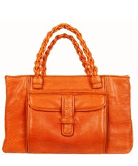 Bottega Veneta Orange Lizard Handbag