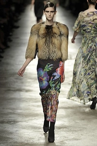 FW 2008 Dries van Noten Runway Raccoon Fur Jacket
