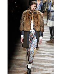 FW 2008 Dries van Noten Runway Raccoon Fur Jacket