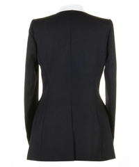 Dries van Noten Black Wool Contrast Collar Blazer