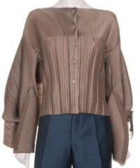 Issey Miyake Pleated Cape Blouse