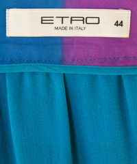 Etro Multicolor Silk Crepe De Chine Maxi Skirt