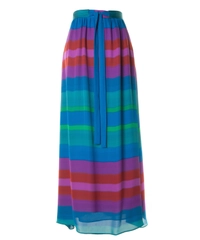 Etro Multicolor Silk Crepe De Chine Maxi Skirt