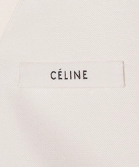Celine Off White Mulberry Silk Dip Hem Top