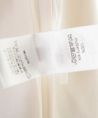 Celine Off White Mulberry Silk Dip Hem Top