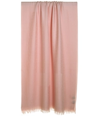 Hermès Pink Cashmere Blend H Fringe Scarf