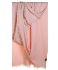 Hermès Pink Cashmere Blend H Fringe Scarf