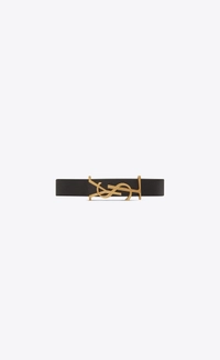 Saint Laurent Opyum Bracelet in Black Leather