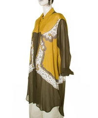 Dries Van Noten Silk Chiffon Shirt Dress