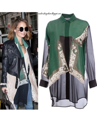 Dries Van Noten Silk Chiffon Shirt Dress