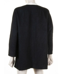 Dries van Noten Black Alpaca Wool Blend Coat
