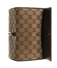 Gucci Beige-Ebony GG Fabric Piston Long Wallet