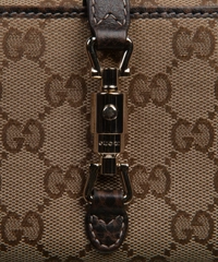 Gucci Beige-Ebony GG Fabric Piston Long Wallet